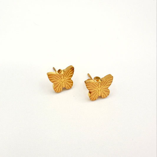 Aros Mariposa Minimalista - Enchape de Oro 18k