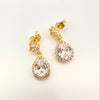 Pendientes Gota Brillante - Baño de Oro 18k