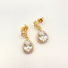 Pendientes Gota Brillante - Baño de Oro 18k
