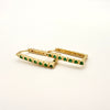 Pendientes Rectangulares Esmeralda - Baño de Oro 18ik