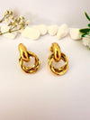 Pendientes entrelazados dobles -  Enchape de Oro 18k