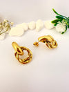 Pendientes entrelazados dobles -  Enchape de Oro 18k