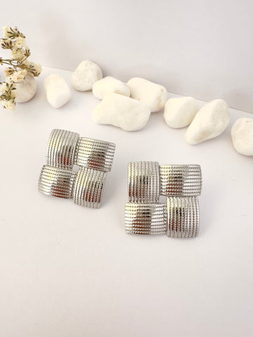 Pendientes Cuadrados Texturizados