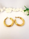 Argollas Chunky 3cm - Enchape de Oro 18k