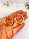 Argollas Chunky 3cm - Enchape de Oro 18k