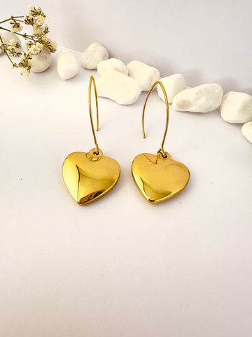 Pendientes Corazón Gold