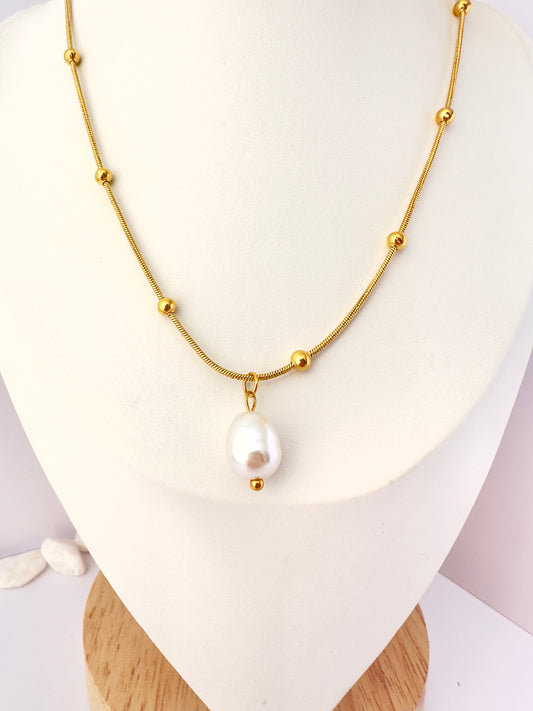 Collar Perla Trend Dorado - 46cm