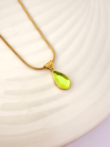 Collar Gota Verde Oliva