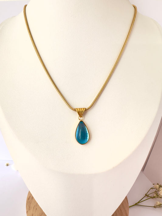 Collar Gota Turquesa