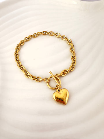Pulsera Corazón Trend Dorada
