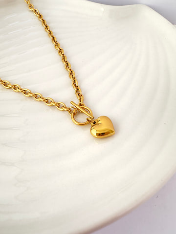 Collar Corazón Trend Dorado