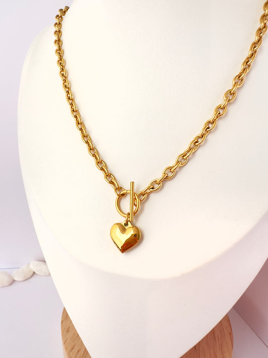 Collar Corazón Trend Dorado