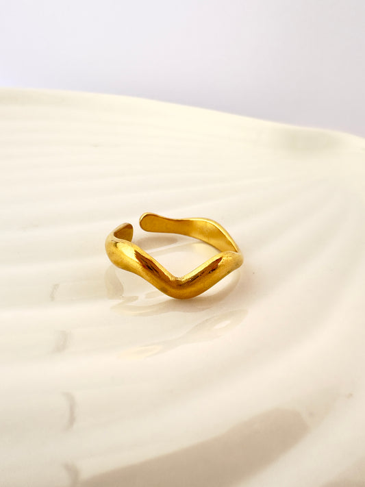 Anillo Minimalista Dorado - Ajustable