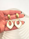Aros Nácar Aurelia - Enchape de Oro 18k