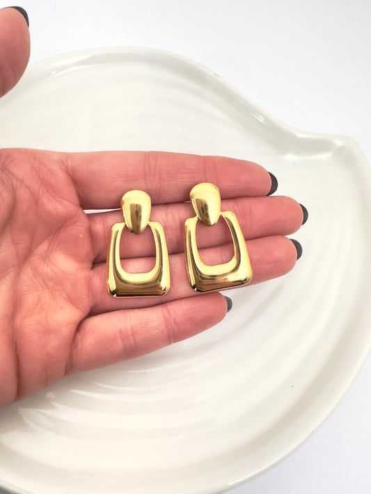 Aros Éter - Enchape de Oro 18k