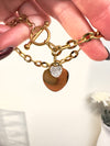Pulsera Corazón con brillos - Enchape de Oro 18k