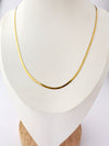 Cadena Estilo Liso Serpiente - 45cm -  Enchape de Oro 18k