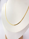 Cadena Estilo Liso Serpiente - 45cm -  Enchape de Oro 18k