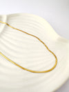 Cadena Estilo Liso Serpiente - 45cm -  Enchape de Oro 18k