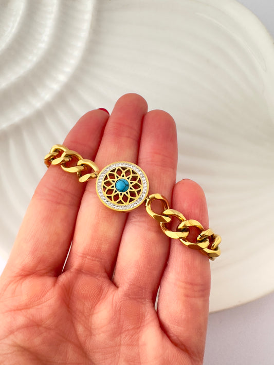 Pulsera Mandala Turquesa