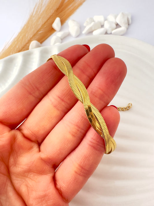 Pulsera Doble Trenzado Elegante