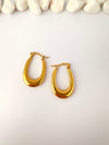 Argollas Oro Drop Curve - Enchape Oro 18k