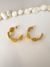 Argollas florales gold -  Enchape de Oro 18k