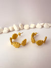 Argollas florales gold -  Enchape de Oro 18k