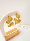 Argollas florales gold -  Enchape de Oro 18k