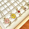 Lote Floral de 6 Collares – Baño de Oro 18K