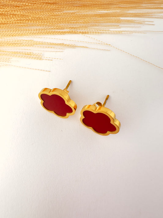 Pendientes trebol trend red