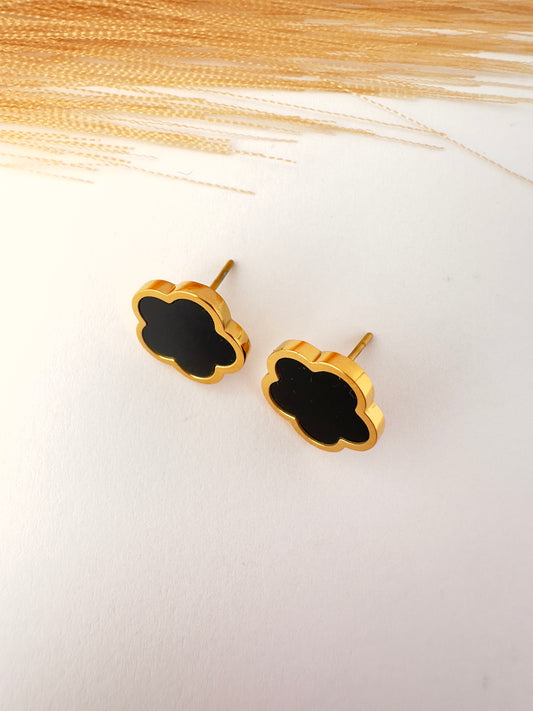 Pendientes trebol trend black