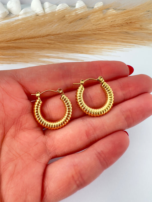 🌟 Argollas Ripple Doradas