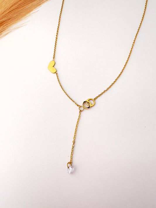 Collar de Corazón y Cristal