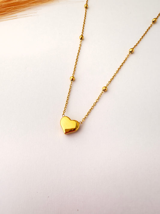 💛 Collar corazón liso