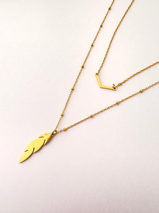 Collar Doble Alas de Libertad