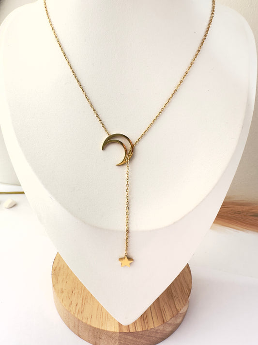 ✨ Collar Luna & Estrella gold