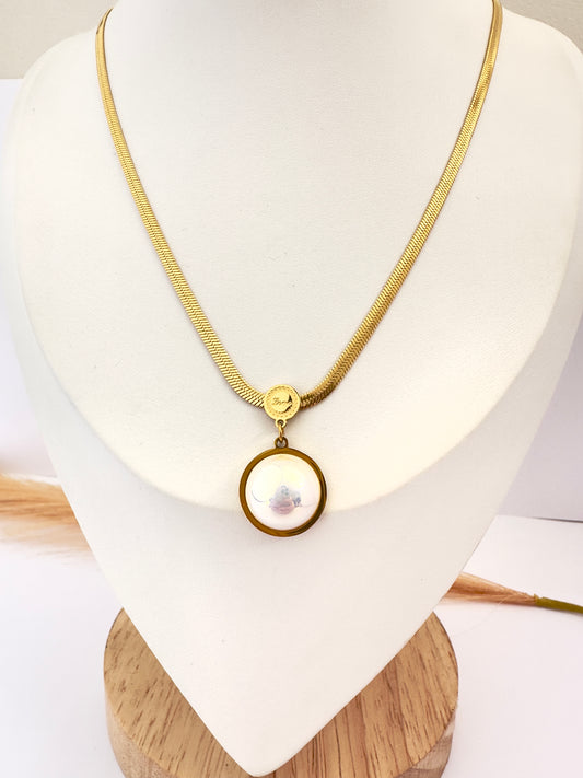 Collar Perla Dorada Clásica