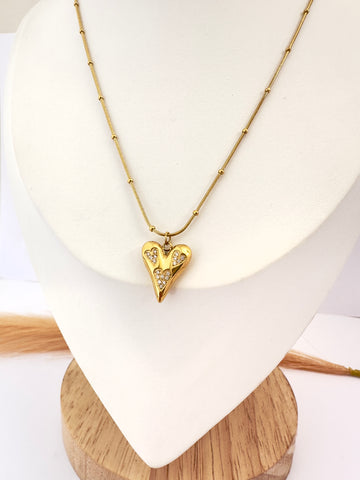 Collar Corazón Gold Brillante