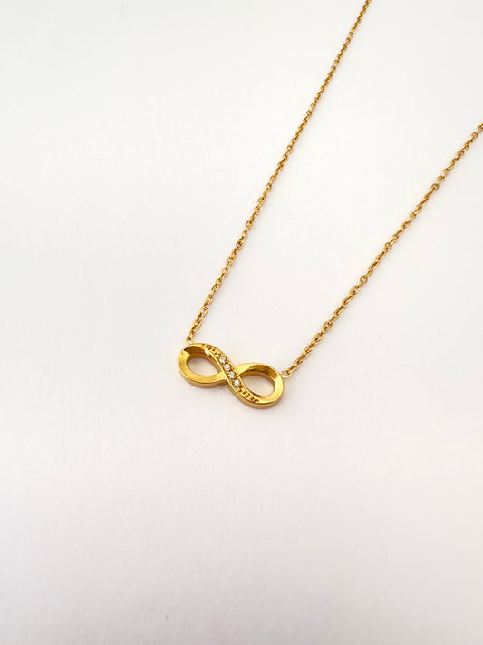 Collar Infinito Dorado Brillante