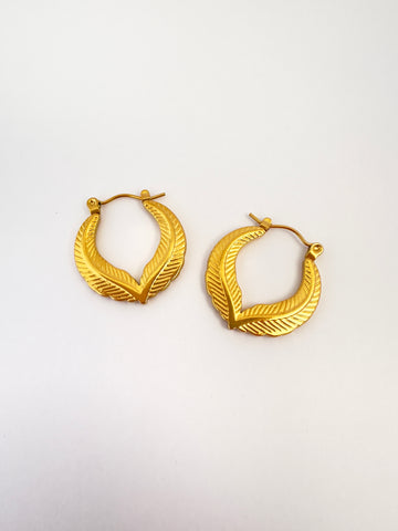 🌿 Aros argolla Hoja Dorada