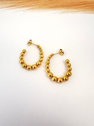 Aros de perlas Gold - 2,8 cm