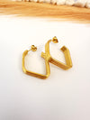 Aros Prisma Elegantes - 3cm - Enchape de Oro 18k