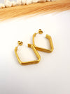 Aros Prisma Elegantes - 3cm - Enchape de Oro 18k
