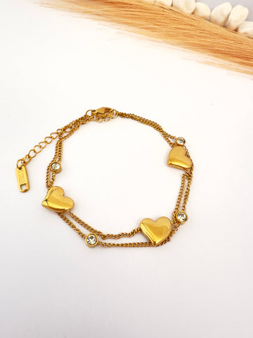 Pulsera Corazones de Luz