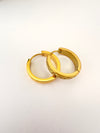 Argollas Texturizadas Doradas – 2cm