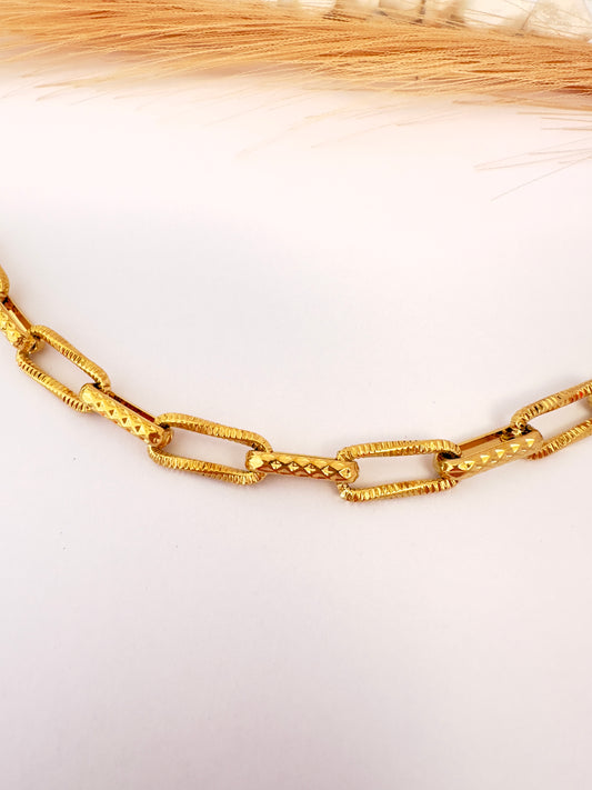 ✨ Pulsera Eslabones Dorados Bold - 18cm ajustable - 8mm