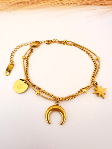 Pulsera Eclipse - Enchape de Oro 18k