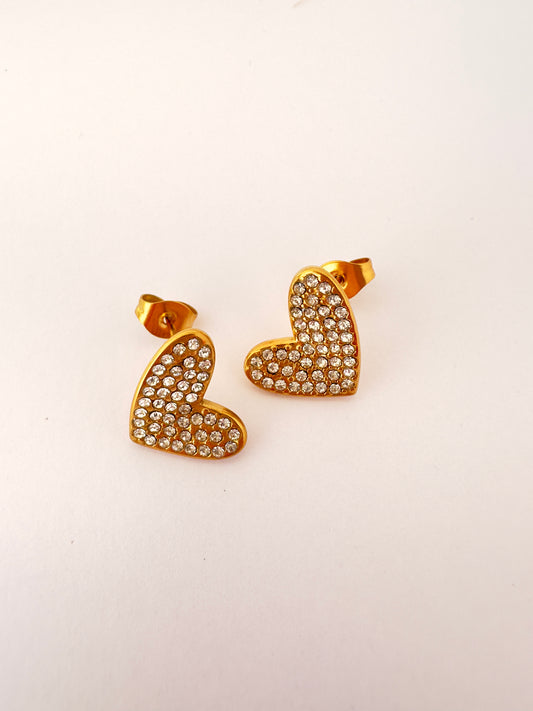 Pendientes Corazón elegance con brillos