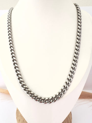 Cadena Eslabón Cubano Grueso - Hombre - 60cm de largo *7mm